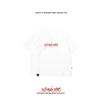 Apostle - SOM-03 "A HUNDRED TIMES" Graphic TEE - White