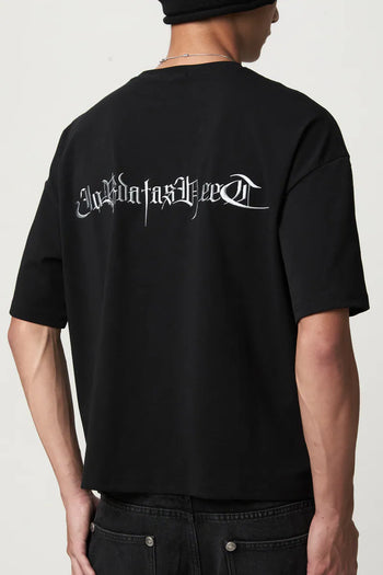 Jobdatasheet - Gothic Letter Embroidered Tee – Silver D56