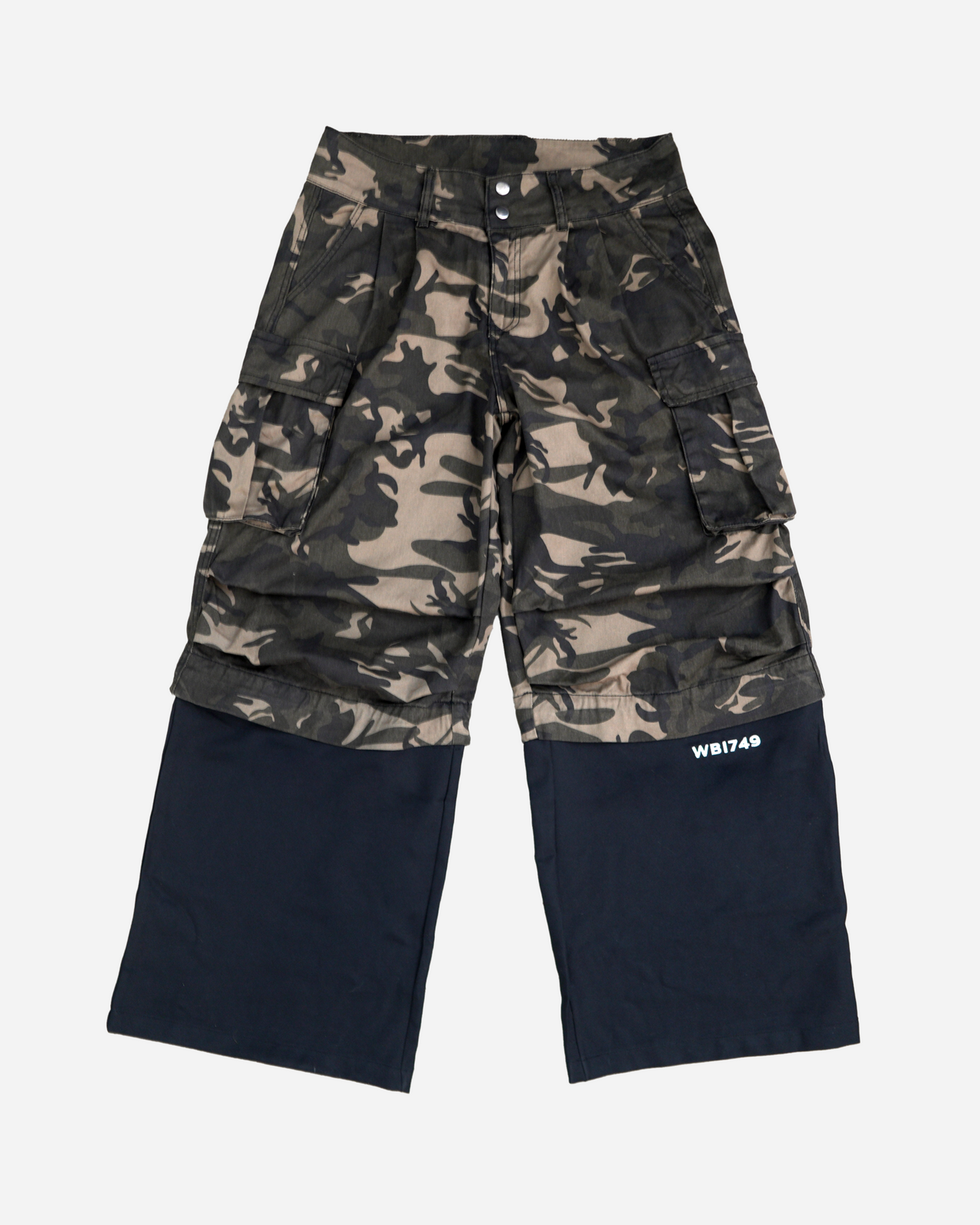 WBI 24SS EPS-01 / WBI Camouflage tactical faux two-piece patchwork pant