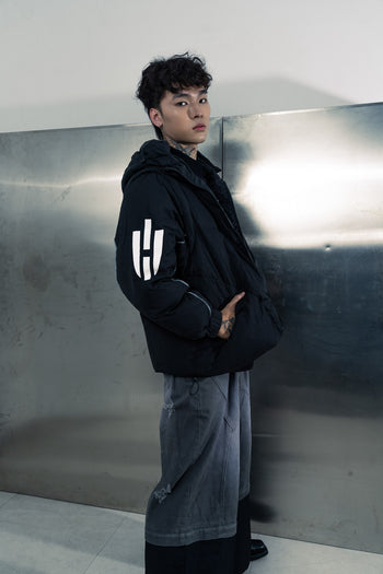 WBI 24SS EPS-02 / WBI  Denim tactical faux two-piece patchwork pants