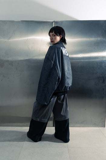 WBI 24SS EPS-02 / WBI  Denim tactical faux two-piece patchwork pants