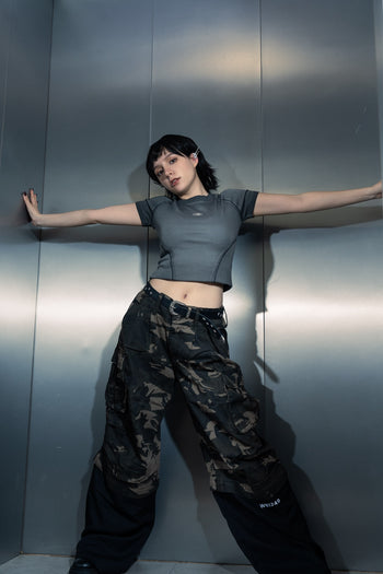 WBI 24SS EPS-01 / WBI Camouflage tactical faux two-piece patchwork pant