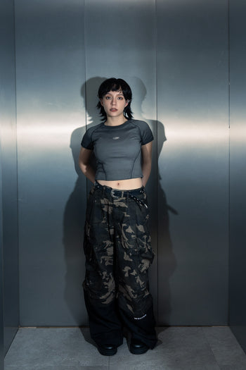 WBI 24SS EPS-01 / WBI Camouflage tactical faux two-piece patchwork pant