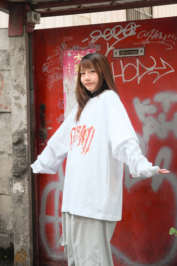 “MADE 𝗚𝘂𝗯𝗮𝗻 " 亞比 假兩件 305G 長袖 純棉 寬鬆 打底T