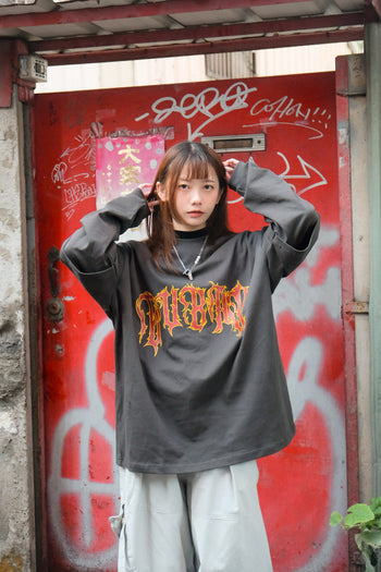 “MADE 𝗚𝘂𝗯𝗮𝗻 " 亞比 假兩件 305G 長袖 純棉 寬鬆 打底T