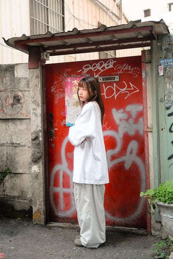 “MADE 𝗚𝘂𝗯𝗮𝗻 " 亞比 假兩件 305G 長袖 純棉 寬鬆 打底T