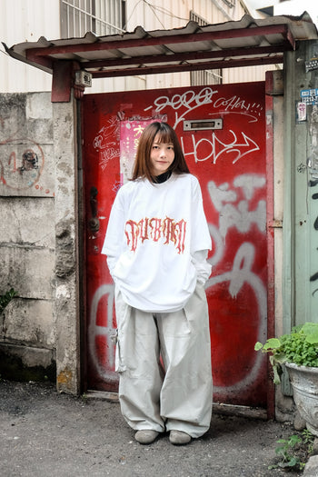 “MADE 𝗚𝘂𝗯𝗮𝗻 " 亞比 假兩件 305G 長袖 純棉 寬鬆 打底T