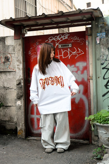 “MADE 𝗚𝘂𝗯𝗮𝗻 " 亞比 假兩件 305G 長袖 純棉 寬鬆 打底T