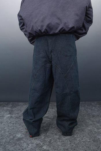 WBI 24SS EPD-02 / WBI Leather logo patchwork denim pants