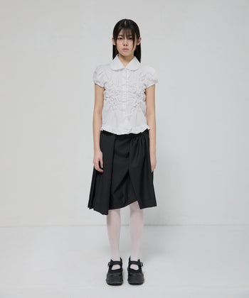FLARE UP -  Cloud Puff Blouse 雲朵泡泡袖襯衫 T-F1094 (白色)