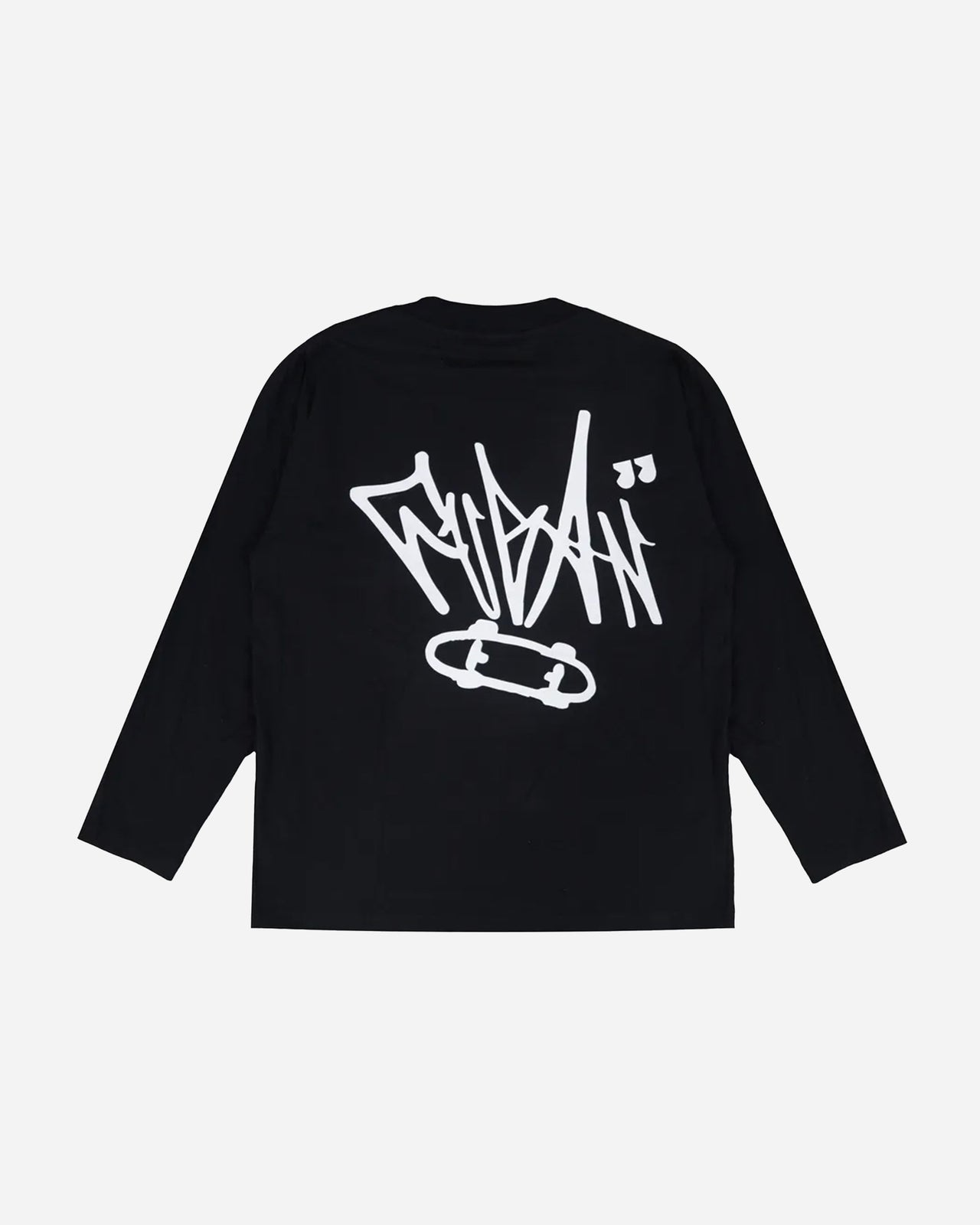 “MADE 𝗚𝘂𝗯𝗮𝗻 " 塗鴉 滑板 原創 全新面料 寬鬆  BOXY 215G 正肩 長袖Ｔ