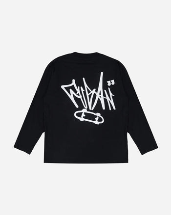 “MADE 𝗚𝘂𝗯𝗮𝗻 " 塗鴉 滑板 原創 全新面料 寬鬆  BOXY 215G 正肩 長袖Ｔ