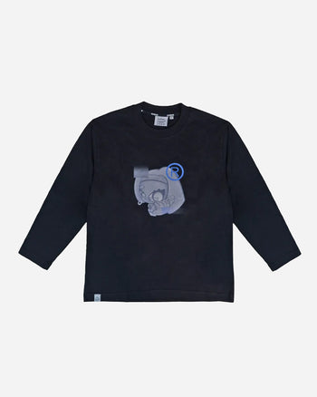 【GUBAN】6th 插畫比賽 校園 215G boxy 長袖上衣 - y3k 上學兔