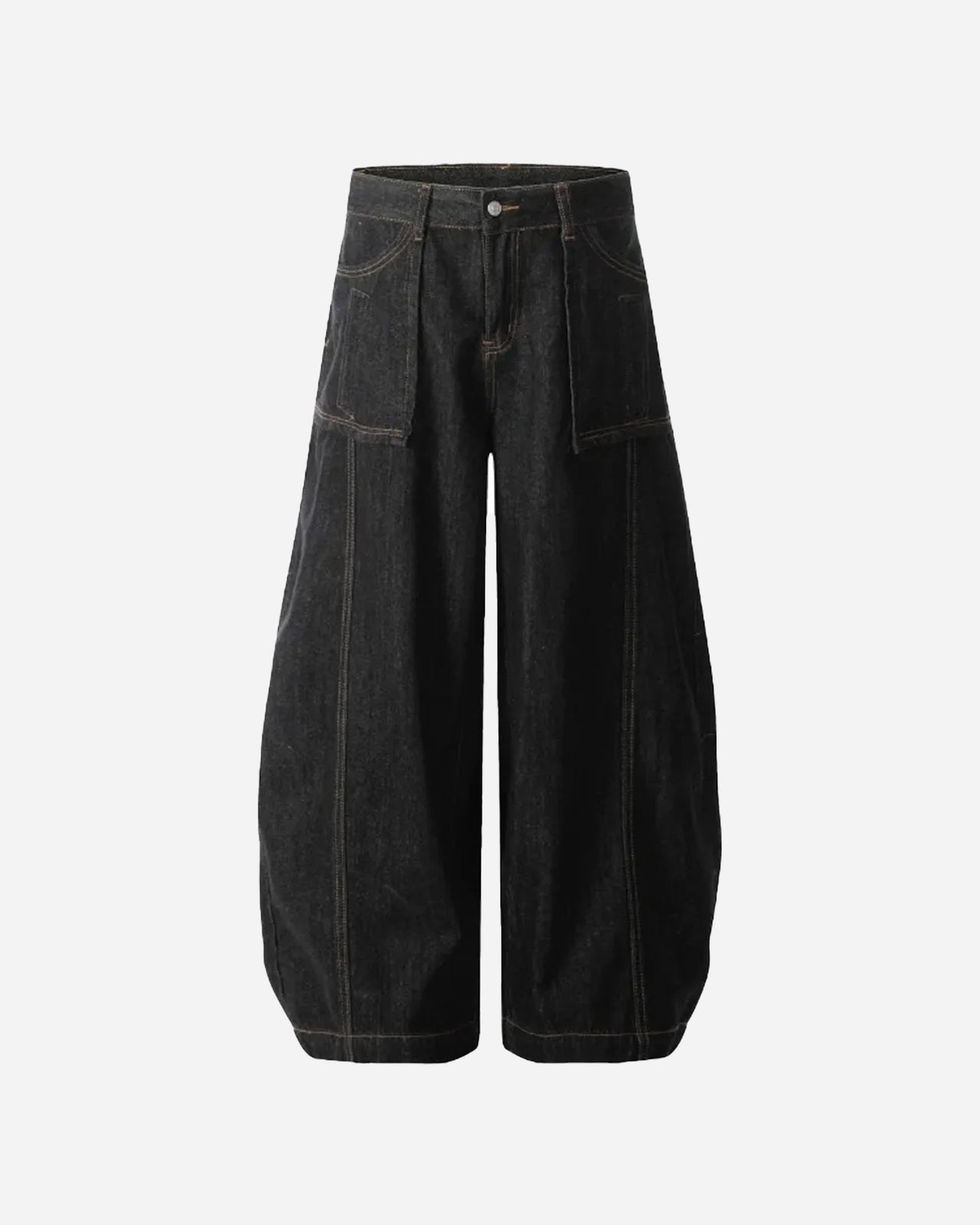 美式復古單寧彎刀廓形牛仔褲