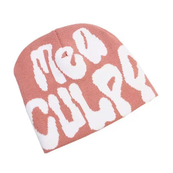 街頭 嘻哈 薄款 捲邊 時尚 字母 針織帽