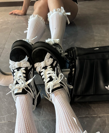 Killwinner  珍珠蕾絲 德訓鞋