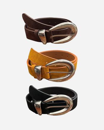 復古 高級感 真皮 反絨皮 腰帶 皮帶