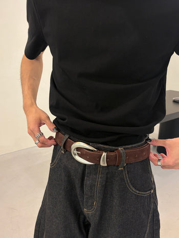 復古 高級感 真皮 反絨皮 腰帶 皮帶