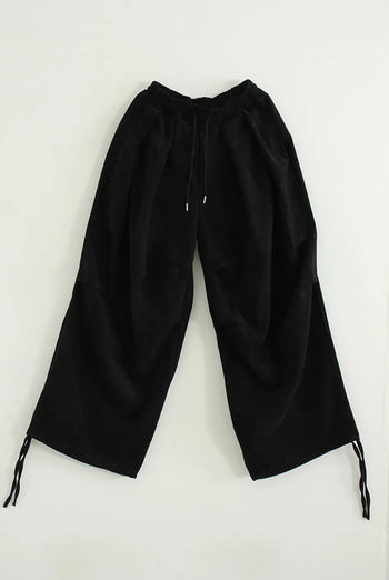 舒適 皺褶 燈籠 垂墜 寬鬆 長褲