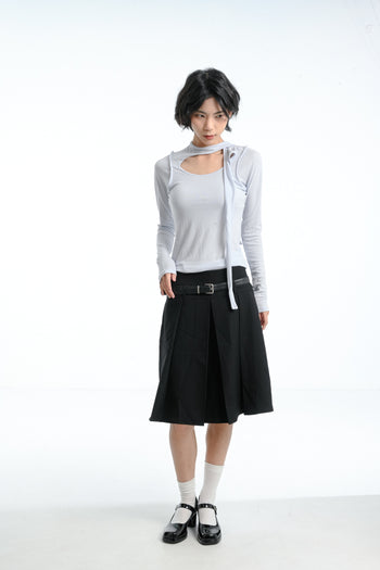 【GUBAN】春夏 飄帶 天絲 打底 內搭 修身 設計 上衣