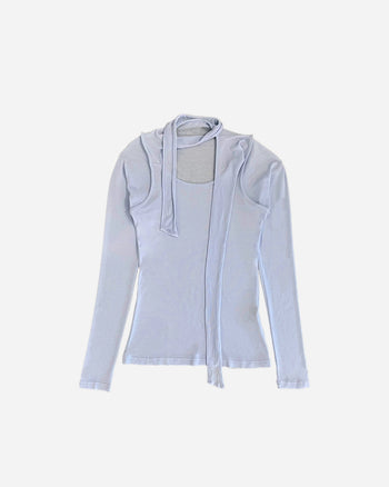 【GUBAN】春夏 飄帶 天絲 打底 內搭 修身 設計 上衣