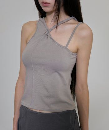 FLARE UP - Braided Sleeveless 編織無袖衫 T-F1088 (灰色)