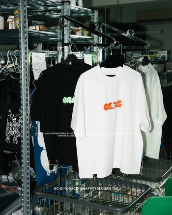 Apostle - "GRACE" Graffiti Slogan TEE - Black