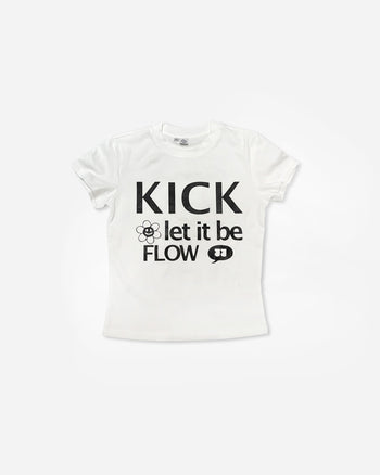 “MADE 𝗚𝘂𝗯𝗮𝗻 " KICK 小花 字母 萊卡 修身 彈力 短袖 上衣