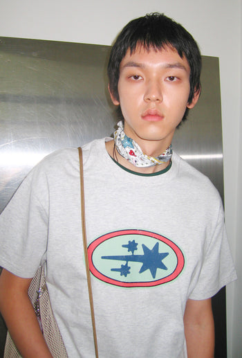 NICEGHOSTCLUB - OVAL 3STAR LOGO TEE 橢圓圖案T恤 [淺灰] T-N228