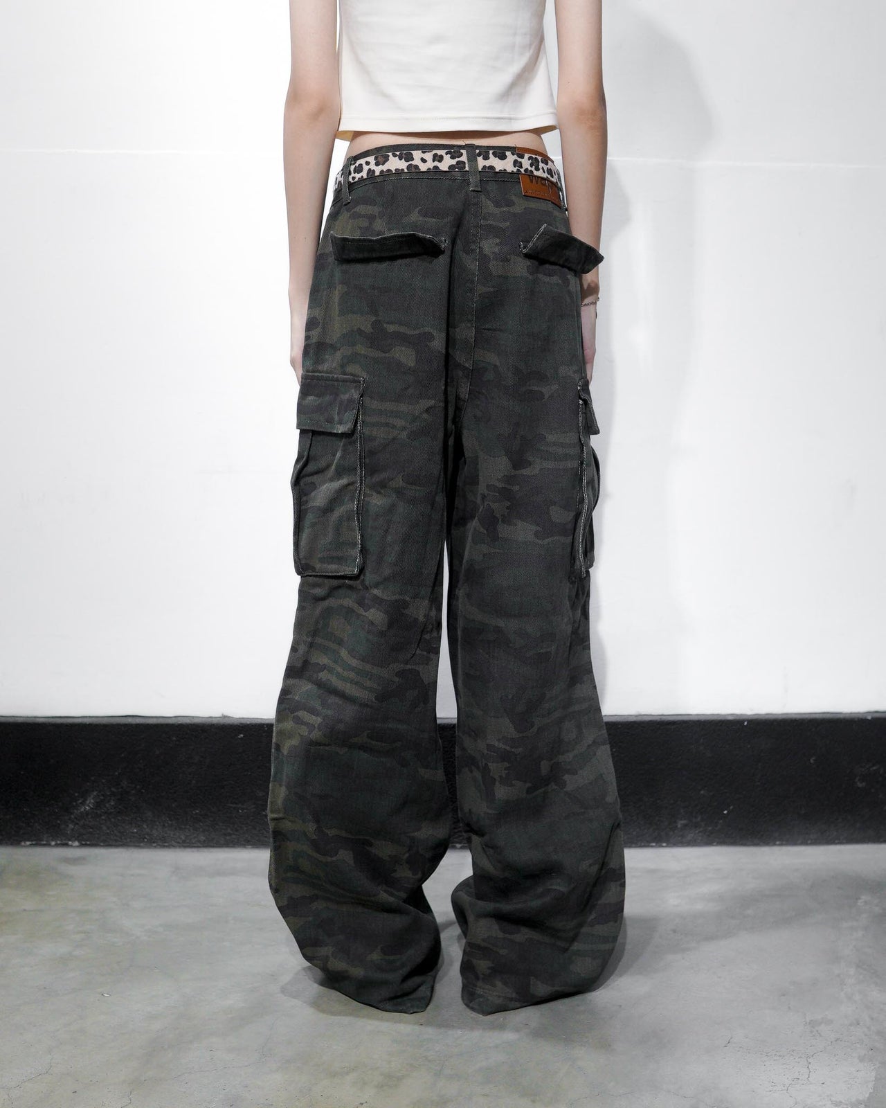 美式 街頭 迷彩 堆積感 工裝 長褲