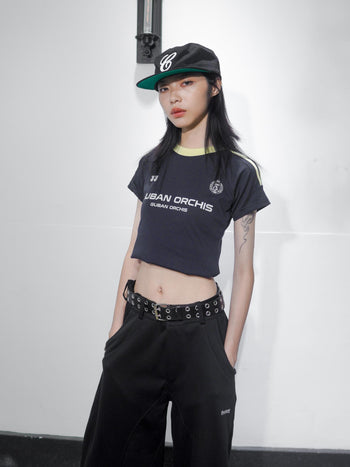 “MADE 𝗚𝘂𝗯𝗮𝗻 " 美式 條紋 撞色 修身 原創 短板 240G 上衣