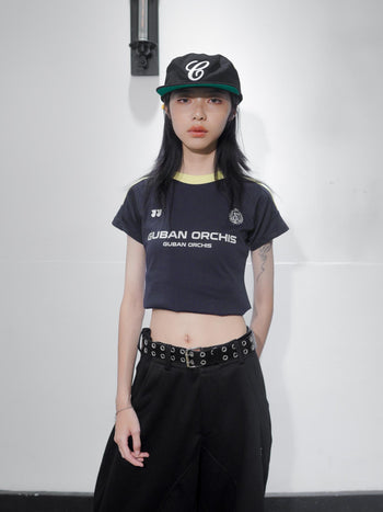 “MADE 𝗚𝘂𝗯𝗮𝗻 " 美式 條紋 撞色 修身 原創 短板 240G 上衣