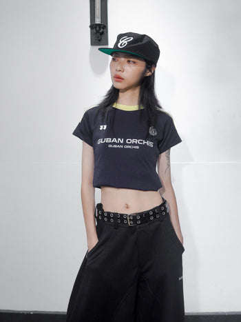 “MADE 𝗚𝘂𝗯𝗮𝗻 " 美式 條紋 撞色 修身 原創 短板 240G 上衣