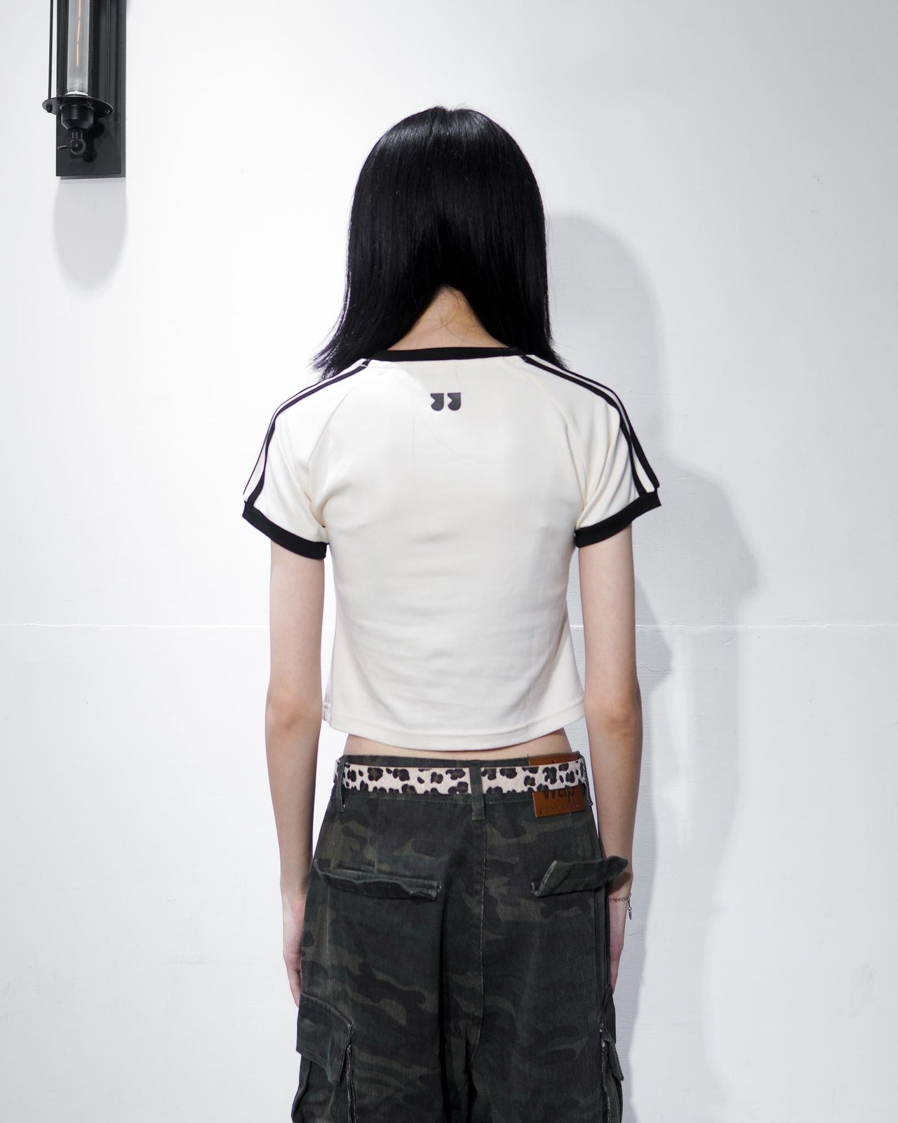 “MADE 𝗚𝘂𝗯𝗮𝗻 " 美式 條紋 撞色 修身 原創 短板 240G 上衣