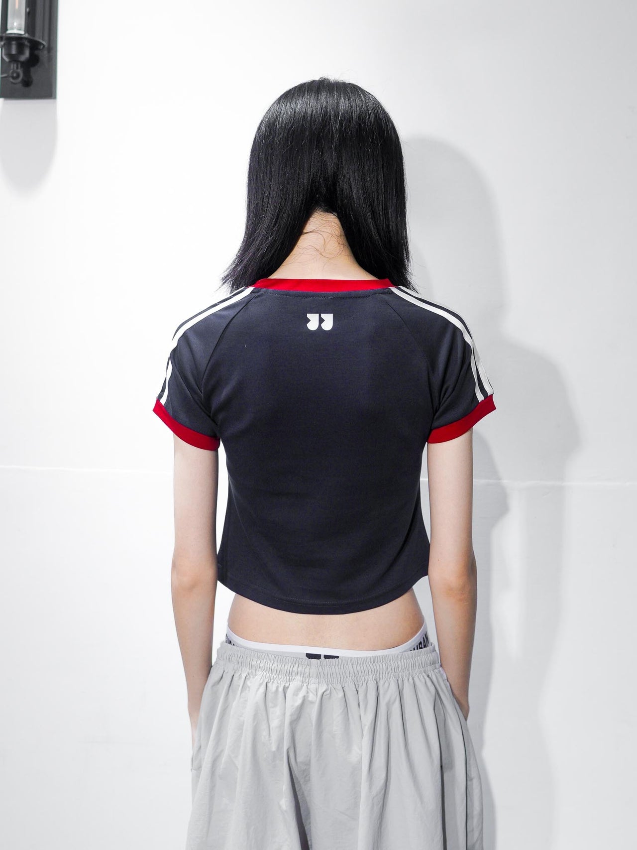 “MADE 𝗚𝘂𝗯𝗮𝗻 " 美式 條紋 撞色 修身 原創 短板 240G 上衣