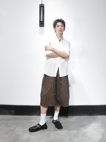 韓國 小眾 豹紋 百慕達 短褲