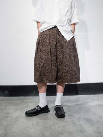 韓國 小眾 豹紋 百慕達 短褲