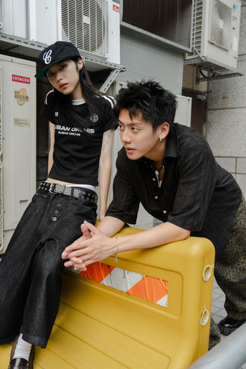 “MADE 𝗚𝘂𝗯𝗮𝗻 " 美式 條紋 撞色 修身 原創 短板 240G 上衣