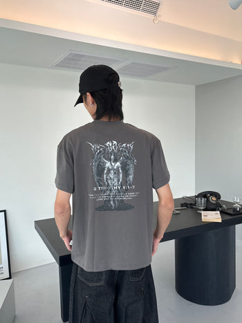 "MADE 𝗚𝘂𝗯𝗮𝗻 " 惡魔 提摩 BOXY 寬短 美式 街頭 上衣