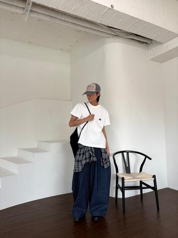 “MADE 𝗚𝘂𝗯𝗮𝗻 " BOXY 寬短 刺繡 美式 素色 上衣