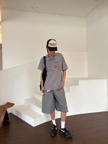 街頭 復古 星星 寬鬆 休閒 短袖