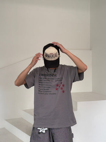 街頭 復古 星星 寬鬆 休閒 短袖