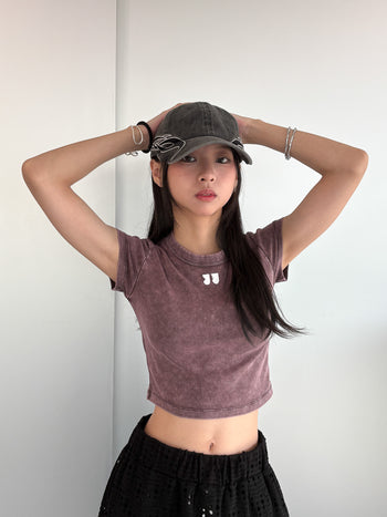 “MADE 𝗚𝘂𝗯𝗮𝗻 " 水洗  正肩 短袖 辣妹 235G 短板 T恤