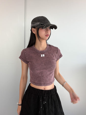 “MADE 𝗚𝘂𝗯𝗮𝗻 " 水洗  正肩 短袖 辣妹 235G 短板 T恤