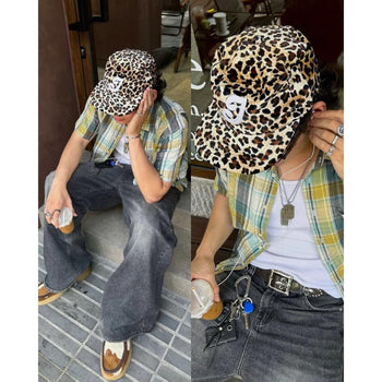 2D2idiots.label 豹紋帽 藥盒帽 棒球帽 復古 美式 小眾品牌