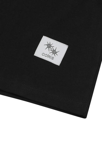 MUCENT X COIRIS MARINAE SIDE LEATHER PATCH HALF T (黑色）T-C1041