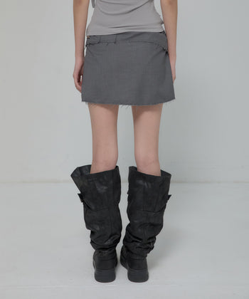 FLARE UP - Asymmetrical Layered Mini Skirt 不對稱層疊迷你裙 P-F211