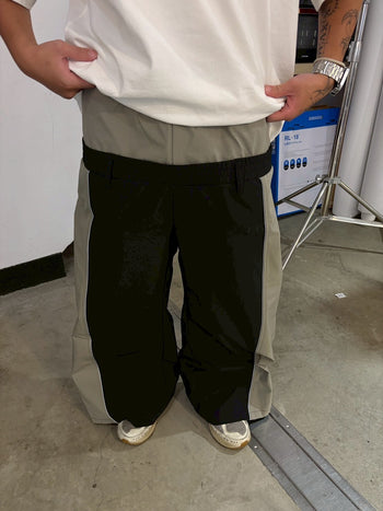 E’TREALOUEST 25SS NylonCargo Pants 雙腰 尼龍 拼接 長褲