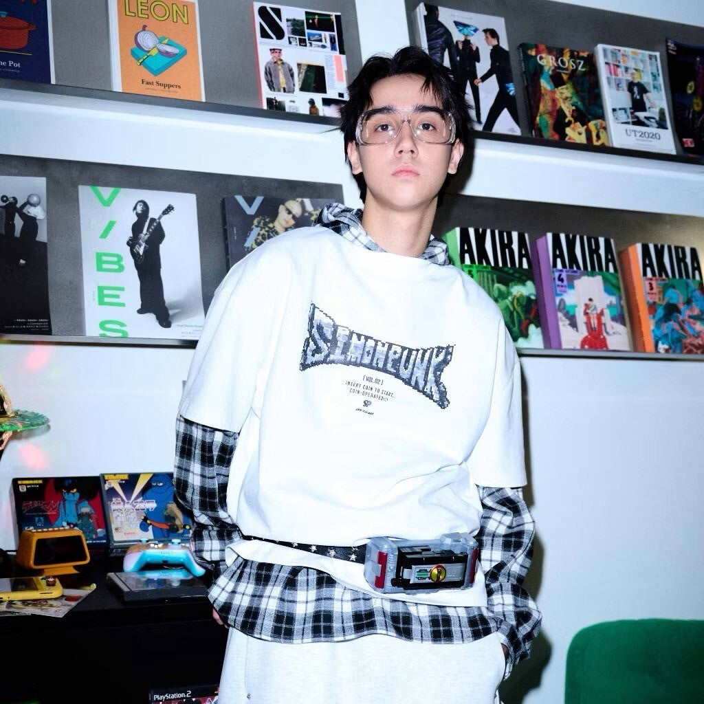 SIMON PUNK Project-SS25-MS01 數碼方塊 LOGO 小高領 TEE