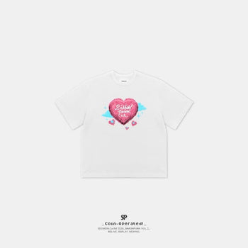 SIMON PUNK Project-SS25-T03 數位 愛心 雲朵 OS TEE